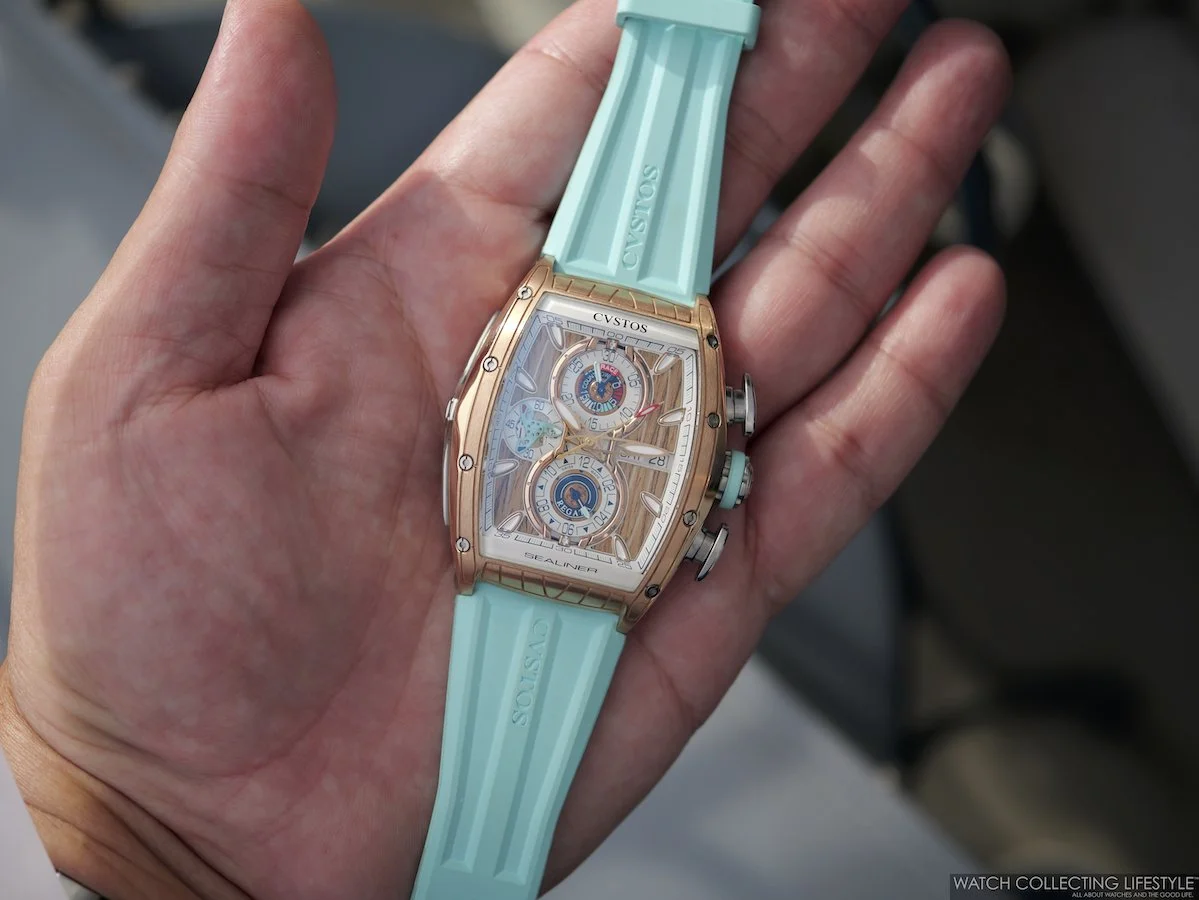 ルシアンエサヨ【リデュームワ マーガレット】 ＳＳサイズ Insider: CVSTOS Challenge Sealiner Chronograph 5N Red Gold. A Teak